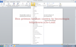 Microsoft Office Word 2010 - Opciones de correspondencia