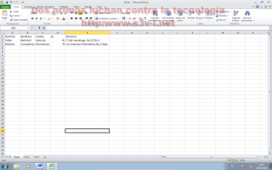 Microsoft Office Excel 2010 - Listado de contactos