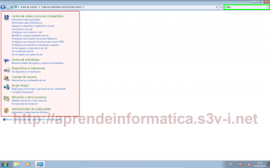 Windows 7 - Búsquedas en el Panel de control