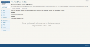 Wordpress 3.0 - Panel de actualizaciones