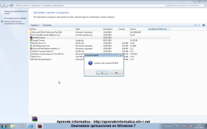 Windows 7 - Desinstalar un programa desde el Panel de Control